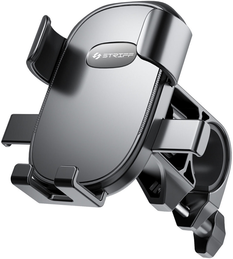 STRIFF MoRide 1 Mobile Holder for Bikes GPS navigation Firm Locking 360 Degree Rotation Bike Mobile Holder(Black)