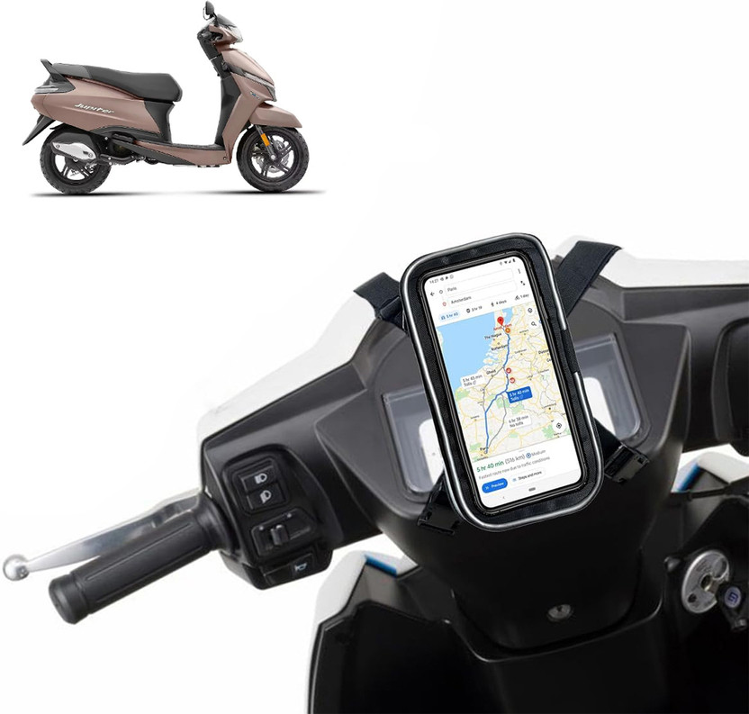 GOSHIV-car and bike accessories Scooter/Scooty Mobile Holder for Jupiter Bike Mobile Holder(Black)