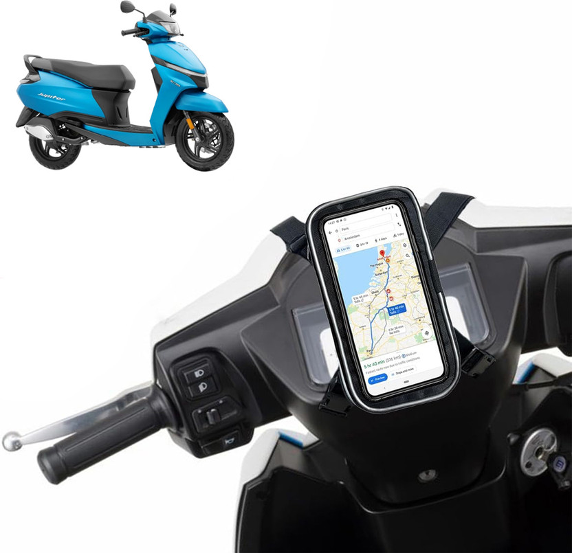 GOSHIV-car GOSHIV-car and bike accessories Scooter/Scooty Mobile Holder for Jupiter 125 Bike Mobile Holder(Black) - Flipkart Deal