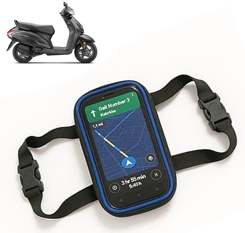 GOSHIV-car and bike accessories Scooter/Scooty Mobile Holder for Activa 6G Bike Mobile Holder(Black, Grey)