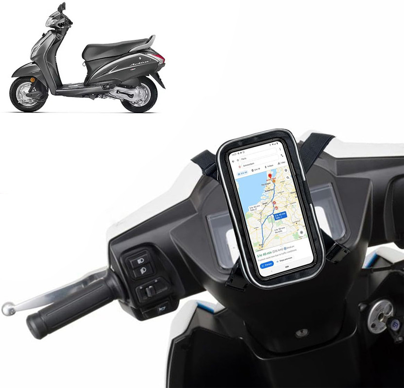 GOSHIV-car and bike accessories Scooter/Scooty Mobile Holder for Activa 4G Bike Mobile Holder(Black)