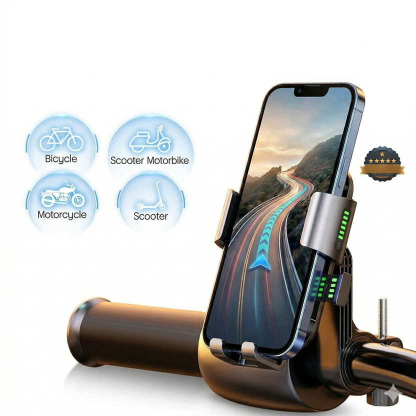 JAILEX GOLD 360 Degree Rotatable Bike Mobile Holder(Black)