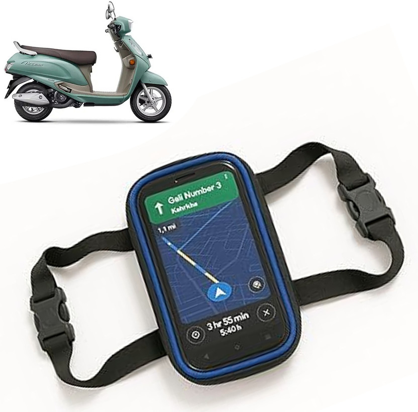 GOSHIV-car and bike accessories Scooter/Scooty Mobile Holder for Access Bike Mobile Holder(Black, Grey)