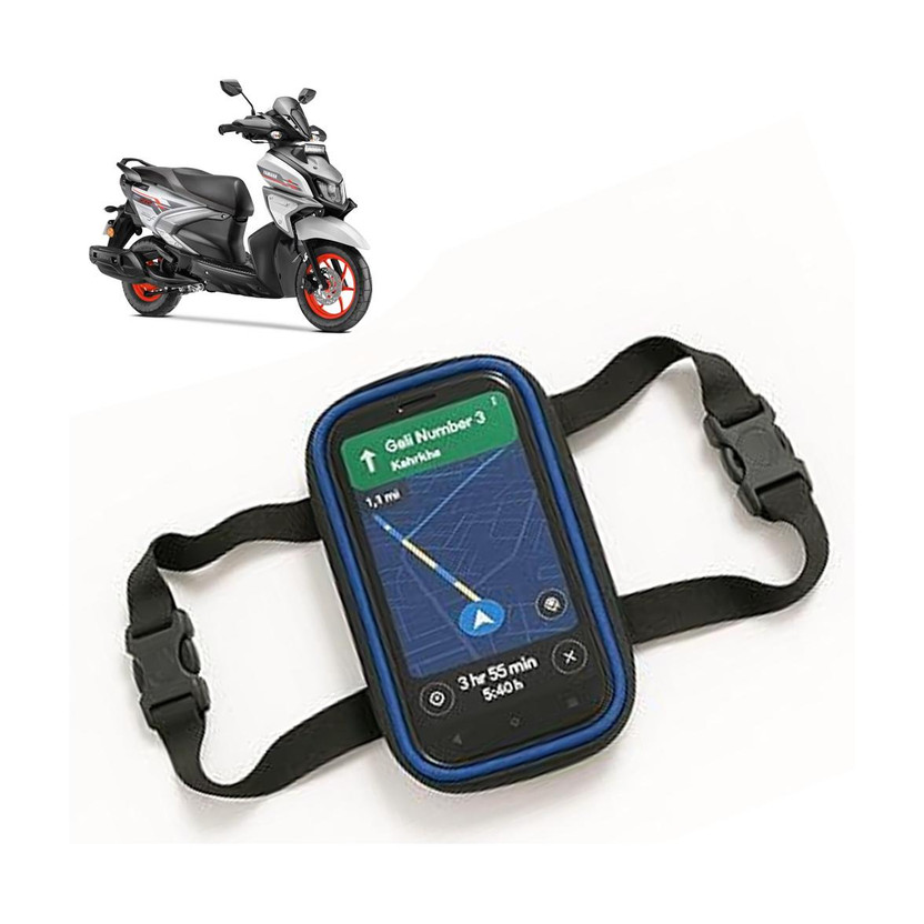 GOSHIV-car and bike accessories Scooter/Scooty Mobile Holder for Cygnus Ray ZR Bike Mobile Holder(Black, Grey)