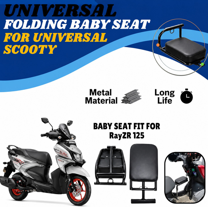 cross cross hooks Universal Scooter Front Child Seat Heavy Metal Black Pack of 1 Split Bike Seat Cover For Universal For Bike Activa - Flipkart Deal