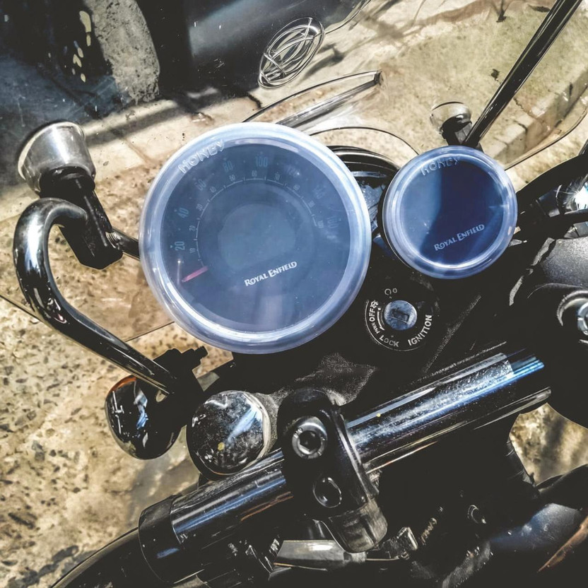 Sai Sai Kirpa Accessories Meter cap Strap Royal Enfield Meteor 350 Bike Tank Cover(2 L) - Flipkart Deal