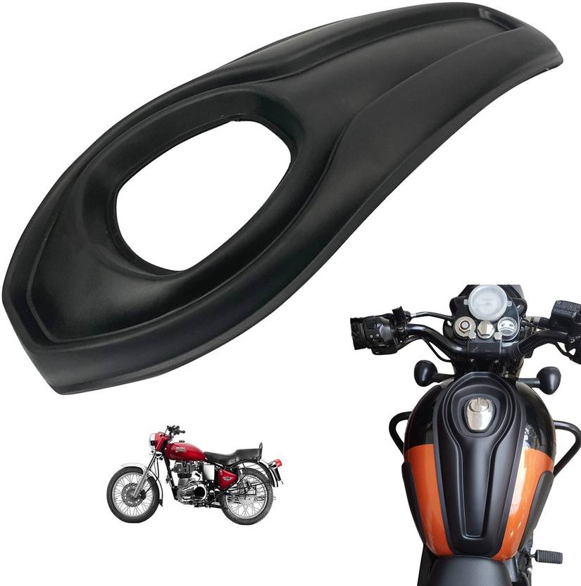 Dhe Best Bike Tank Tie / Tank Gaurd Black For Royal Enfield Electra
