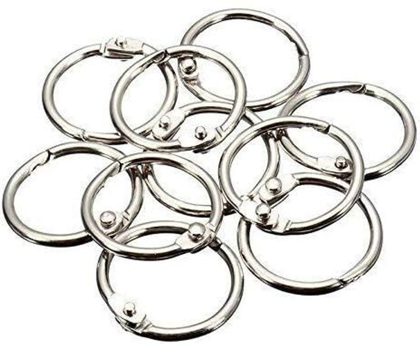 Prescent Prescent Stainless Steel Ring 24pc for Books, keychain, Cards & more - Diameter 19mm - Flipkart Deal