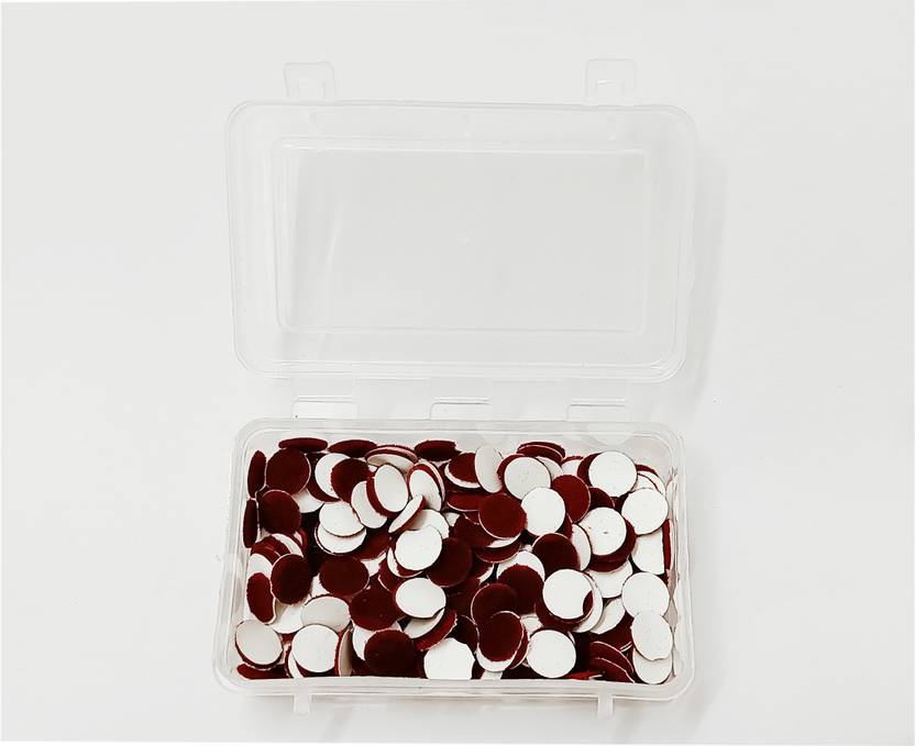 SUNAINA Dark Red Round Forehead Bindi For Women & Girls (Pack Of 100