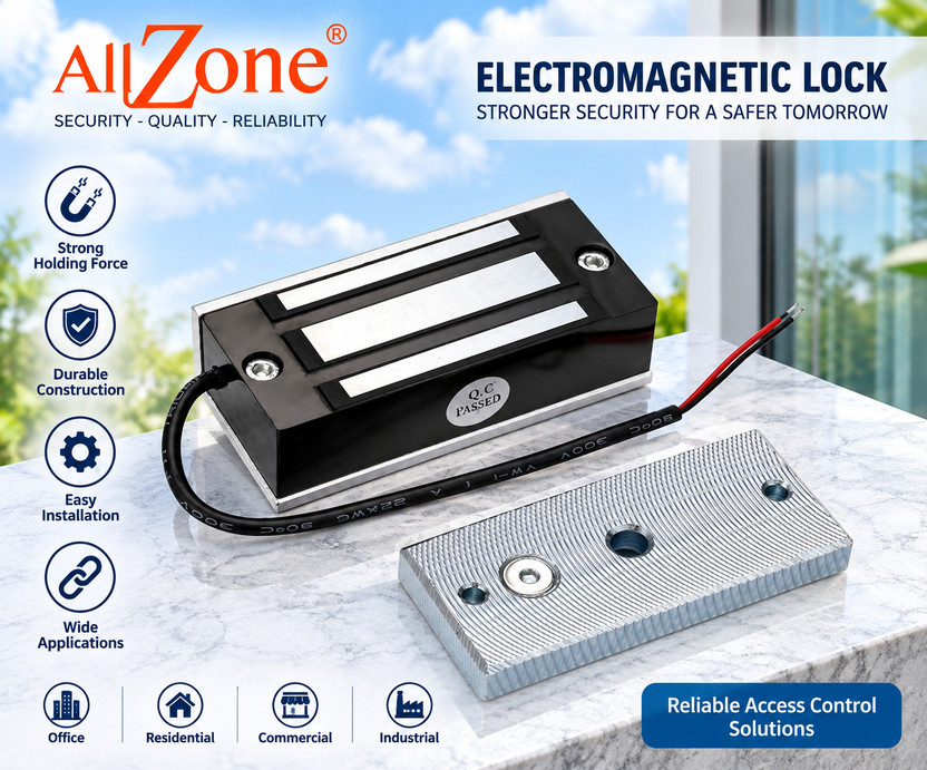Allzone Allzone Fail Safe Mini Electromagnetic Lock 100LBS 12V DC for Cabinets & Lockers Door Locks(Fingerprint, Password, Card, ID) - Flipkart Deal