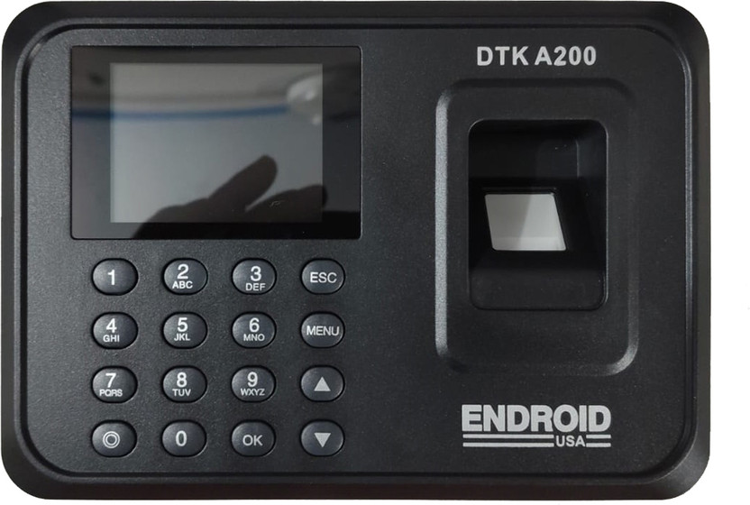 endroid DTK A200 Self Excel Report Machine For Time & Attendance(Fingerprint, Password)