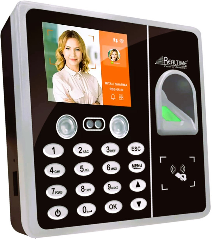 Realtime T304F Mini Face & Finger Secure Biometric Machine with WiFi Enabled Time & Attendance, Access Control(Face, Fingerprint, Card, Password)