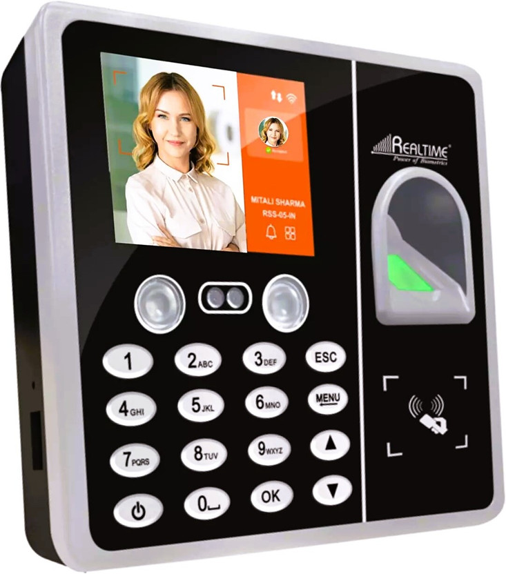 Realtime T304F Mini Face & Finger Secure Biometric Attendance Device with WiFi Enabled Time & Attendance, Access Control(Face, Fingerprint, Card, Password)