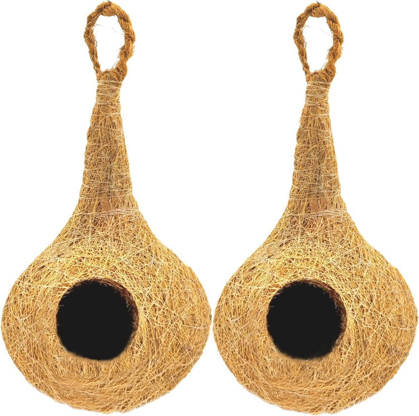 podhghar NATURAL BIRD NEST FOR ALL BIRDS AND SQUIRREL Bird House (pack of 2) Bird House(Hanging)
