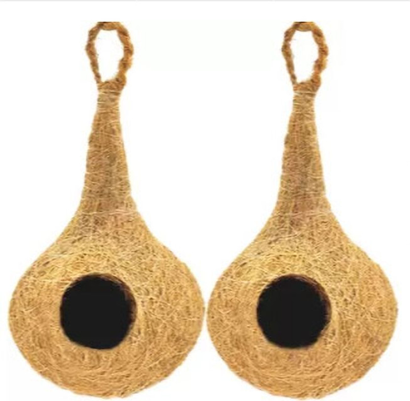 Nipun Overseas NATURAL BIRD NEST WITH HANGING HOOKS U CAN PLACE ANYWHERE Bird House Bird House(Hanging)