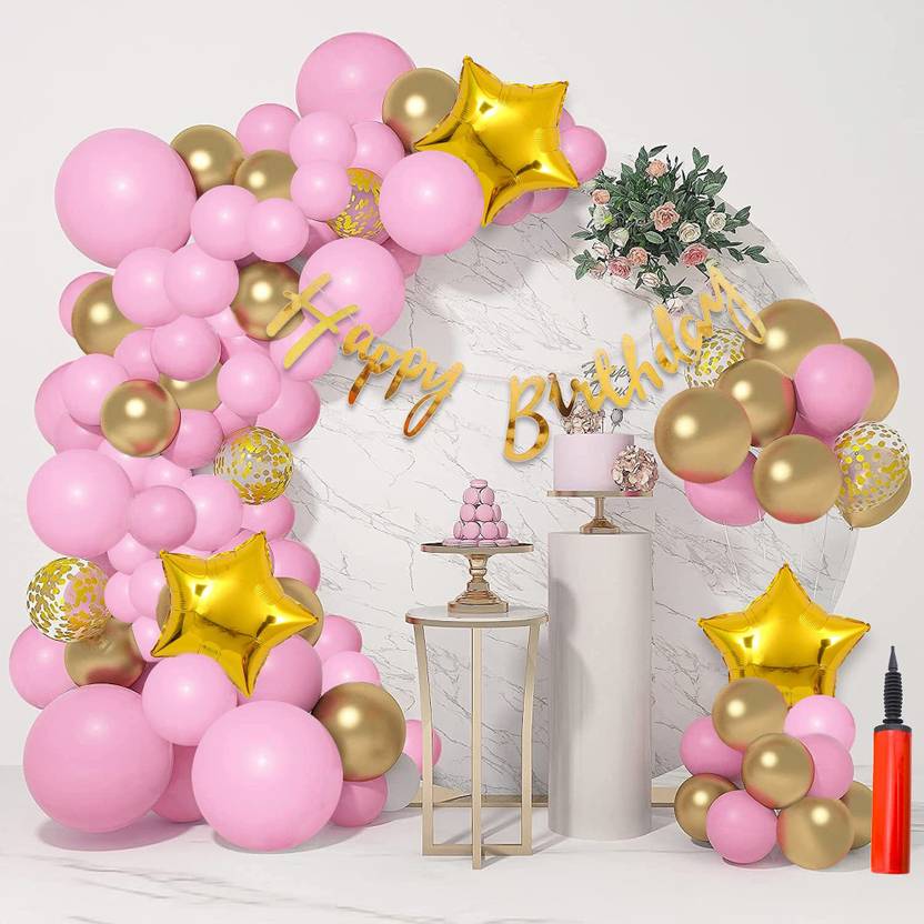TTimmo4 Happy Birthday Decoration Kit Pink Birthday Decorations Themes