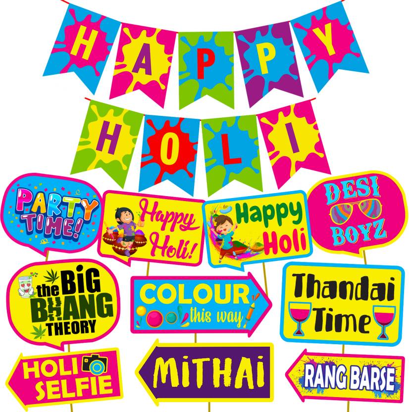 Party Propz Happy Holi Decorations / Holi Decorations Items with Holi ...