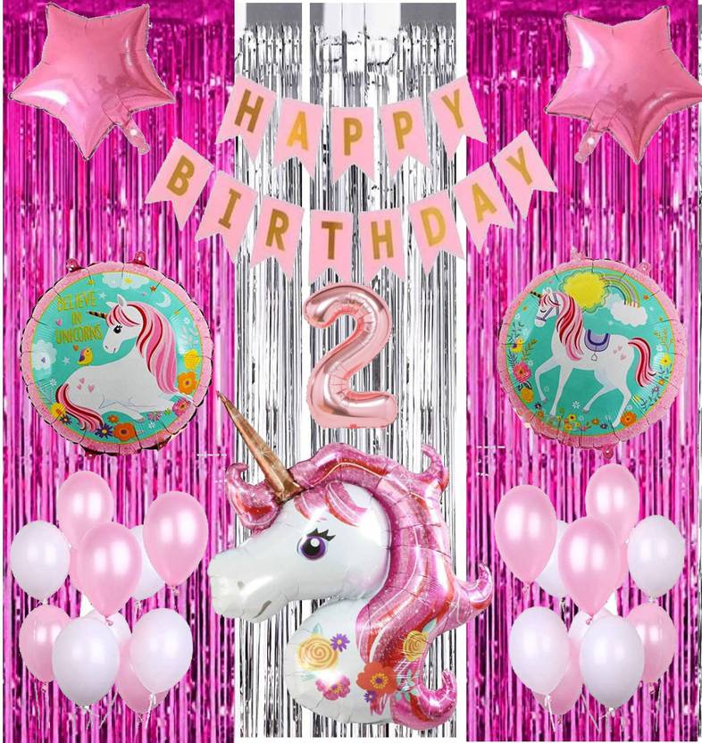 Attache Unicorn Theme Foil Balloon for Birthday Decoration items (2