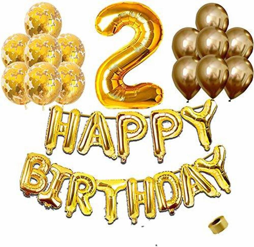 ZAMBOOREE Presents 2nd/Second Happy Birthday Kit for Room Party