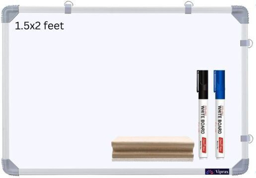 Viprax Viprax Non-Magnetic Green Whiteboard 1.5x2 feet. with wooden duster And 2 marker White, Green board(60 cm x 45 cm) - Flipkart Deal