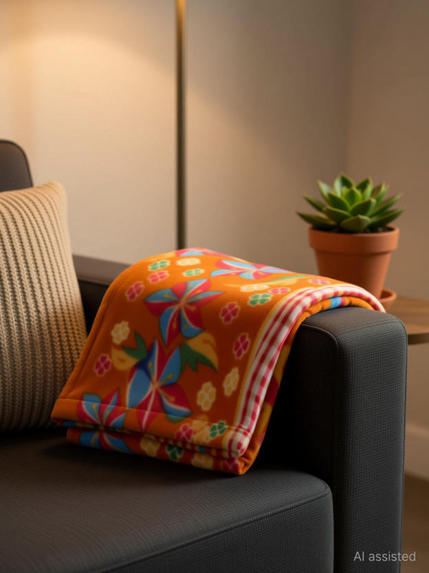 Goyal's Solid Double Fleece Blanket for  Heavy Winter(Polyester, Multicolor)