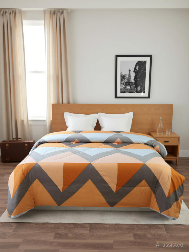 Homerica Printed Double Comforter for  AC Room(Microfiber, SUNRISE)