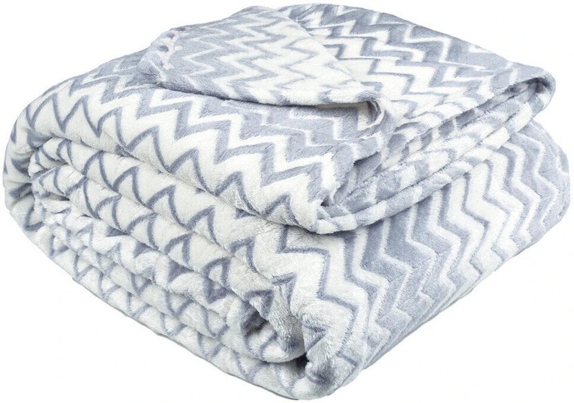 BSB HOME Solid Single AC Blanket for  Heavy Winter(Polyester, Grey & Cream)