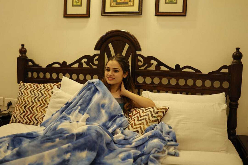 SANJU CORPORTION 3D Printed Double AC Blanket for  AC Room(Microfiber, 27 BADAL)