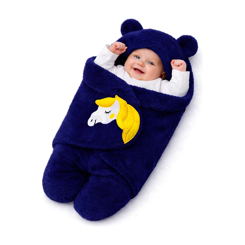 BRANDONN Cotton Baby Bed Sized Bedding Set(Unicorn Navyblue, 1 Baby Bedding)