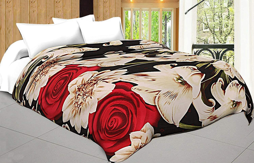 SECREATIONS Floral Single Dohar for  AC Room(Poly Cotton, Multicolor)