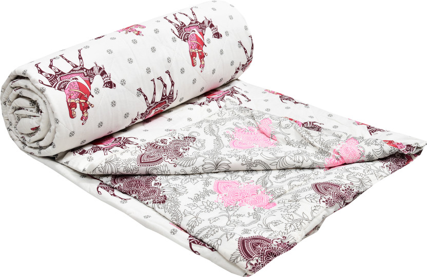 Flipkart Flipkart SmartBuy Floral Single Quilt for  AC Room(Cotton, Red, Pink) - Flipkart Deal