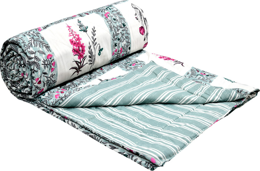 Flipkart Flipkart SmartBuy Floral Double Quilt for  AC Room(Cotton, Red, Green) - Flipkart Deal