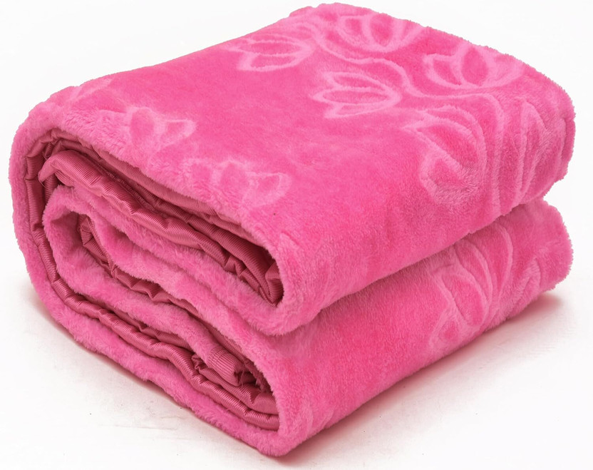 CHICERY Floral Single Weighted Blanket for  Heavy Winter(Microfiber, Pink)