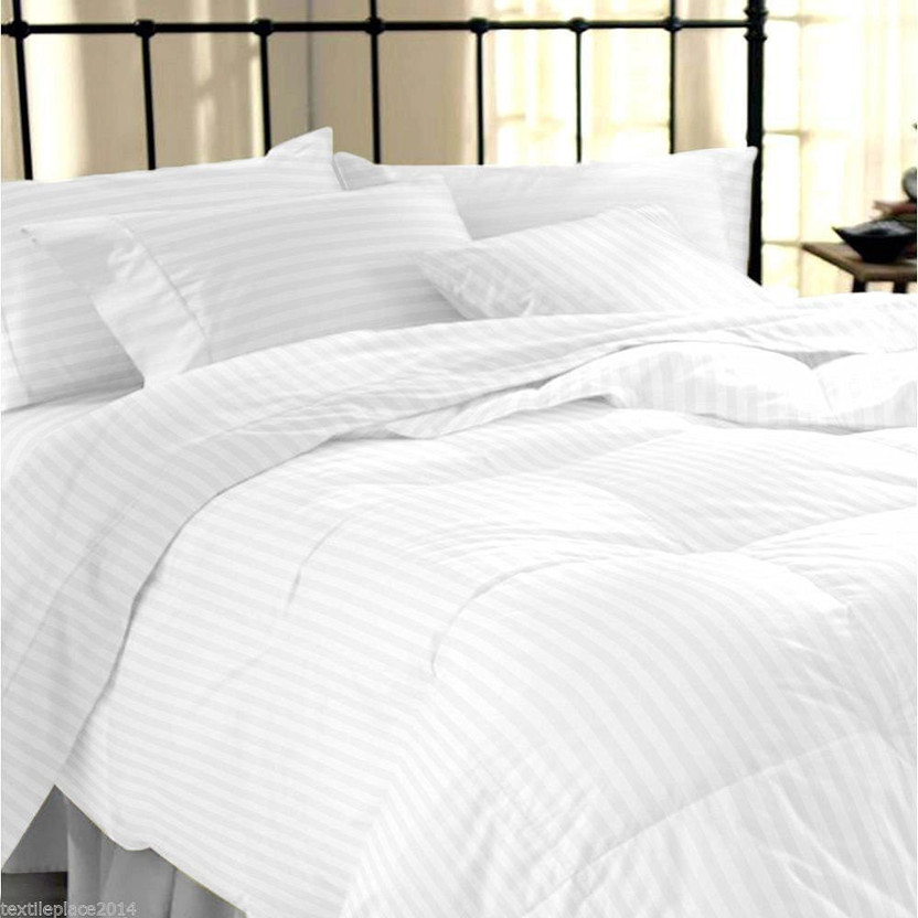 LINENWALAS LINENWALAS Striped Double Duvet for  Heavy Winter(Cotton, White) - Flipkart Deal