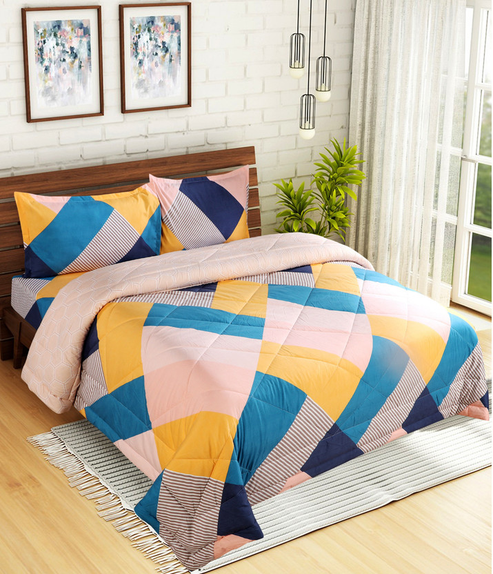 mustang Microfiber King Sized Bedding Set(Multicolor, ac comfort blanket double bed size 225x250 cm for ac room and winter)