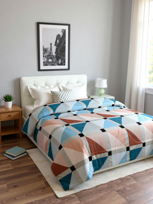 Homerica Printed Single Comforter for  AC Room(Microfiber, Bubble Gum)