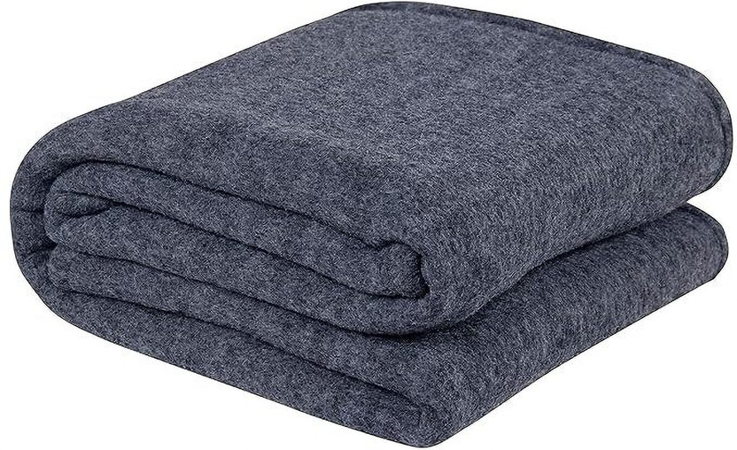 CHANDRAVATI Solid Single Woollen Blanket for  Heavy Winter(100% Wool, Grey)