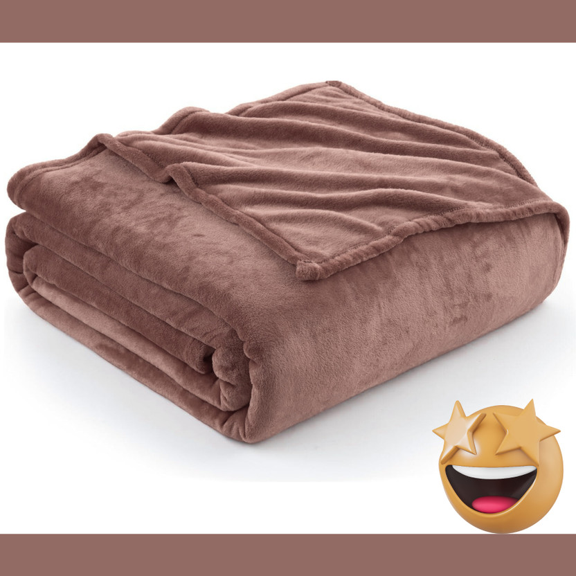 RAJ LAXMI INDUSTRIES Solid Double AC Blanket for  AC Room(Fur, Lite Wine)