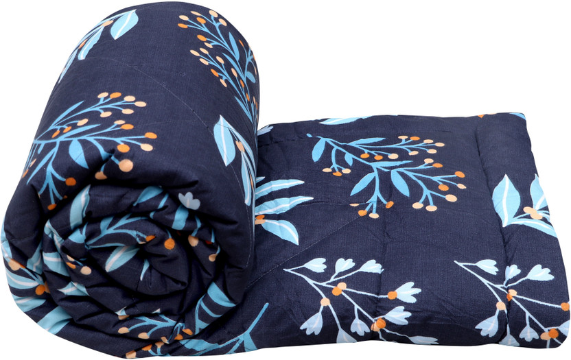 Mahank Collection Cotton Double King Sized Bedding Set(Blue, ac comfort blanket double bed size 225x250 cm for ac room and winter)