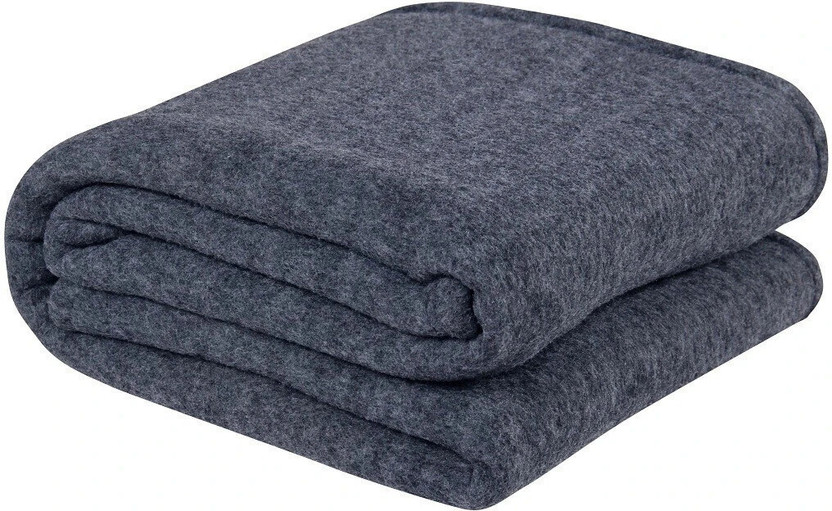 Flipkart SmartBuy Solid Single Woollen Blanket for  AC Room(100% Wool, Grey)