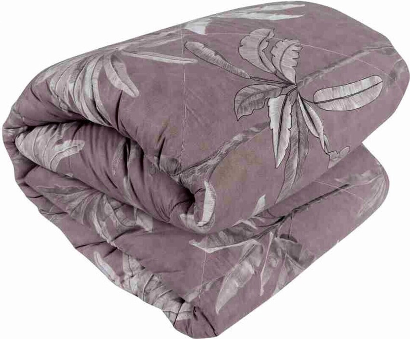 Relaxfeel Printed Double Quilt for  Heavy Winter(Poly Cotton, Wooden White Tree)