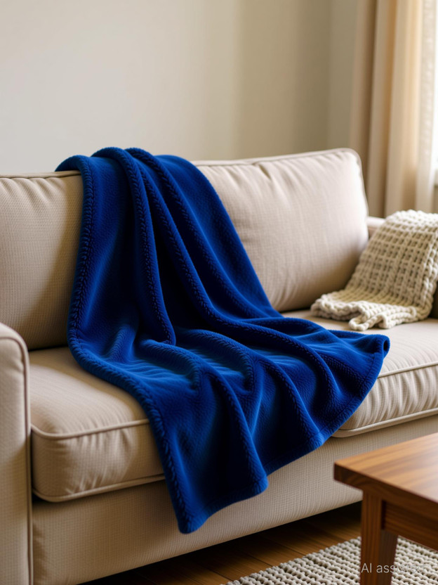 Saksham Saksham Solid Double Fleece Blanket for  Heavy Winter(Microfiber, Blue) - Flipkart Deal