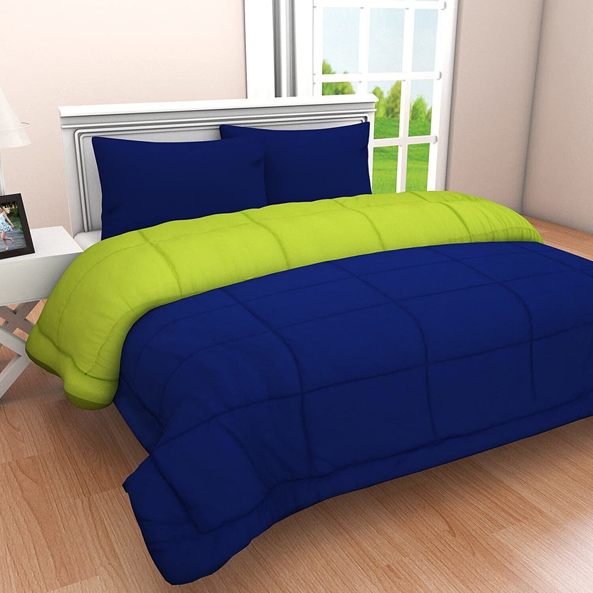 Relaxfeel Solid Single Comforter for  Heavy Winter(Microfiber, Blue, Green)