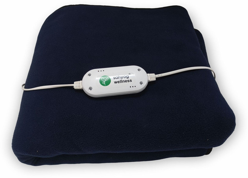 Sahyog Wellness Solid Single Electric Blanket for  Heavy Winter(Poly Cotton, Blue)