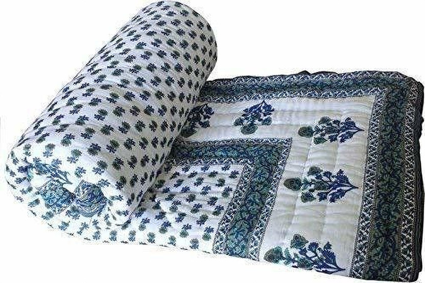 SVT Floral Single Quilt for  Mild Winter(Cotton, Multicolor)