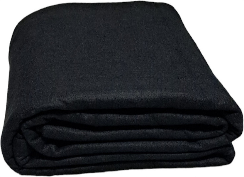 CHANDRAVATI Solid Single Woollen Blanket for  Heavy Winter(100% Wool, Black)