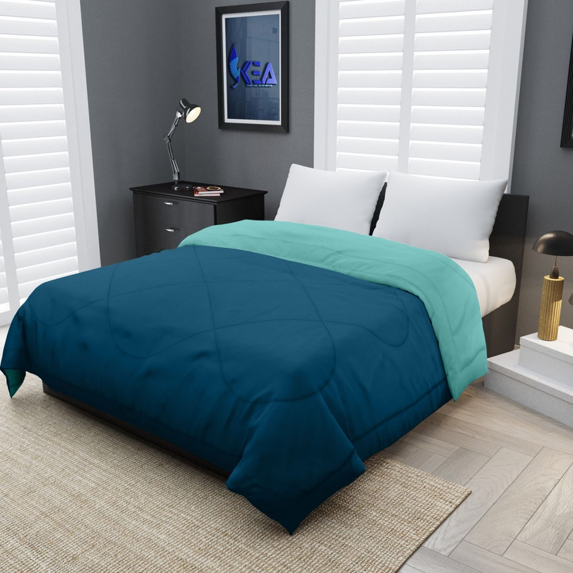 KEA Solid Double Comforter for  Heavy Winter(Microfiber, Teal Green, Aqua Blue)