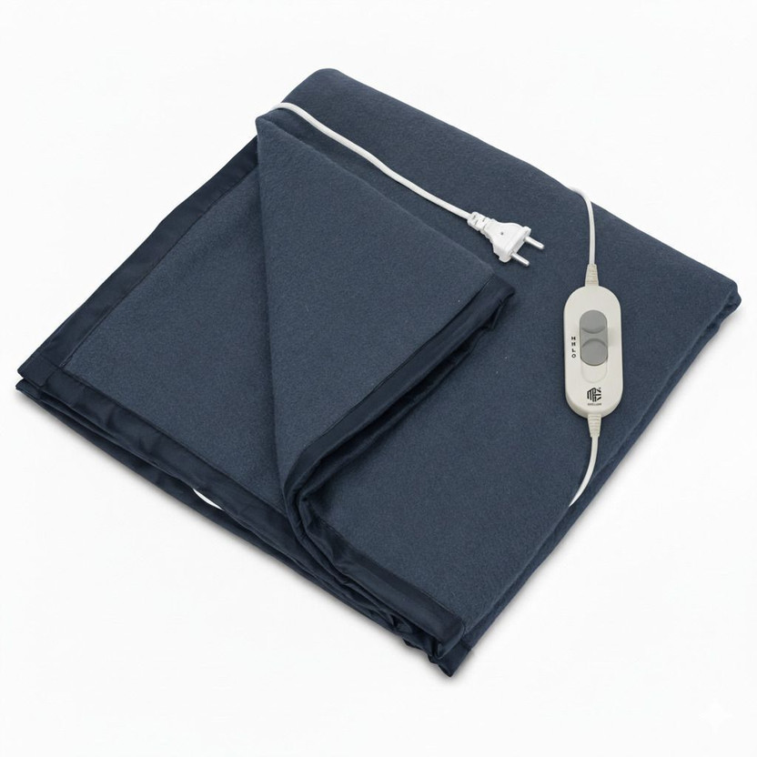 MellowProducts Solid Crib Electric Blanket for  Heavy Winter(Polyester, Grey)