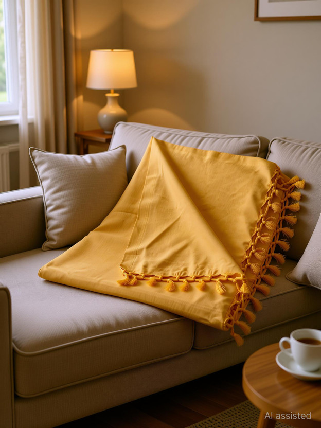 Bihar Handloom Solid Single Duvet for  Heavy Winter(Silk, Pale Yellow)