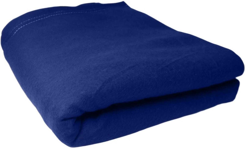 KARNIMAA Floral Single Fleece Blanket for  Heavy Winter(Polyester, Blue)